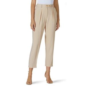 LOVE, WHIT by Whitney Port | High Waist Tailored Pants in Beige, Size 4